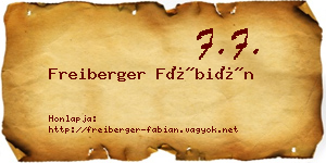 Freiberger Fábián névjegykártya